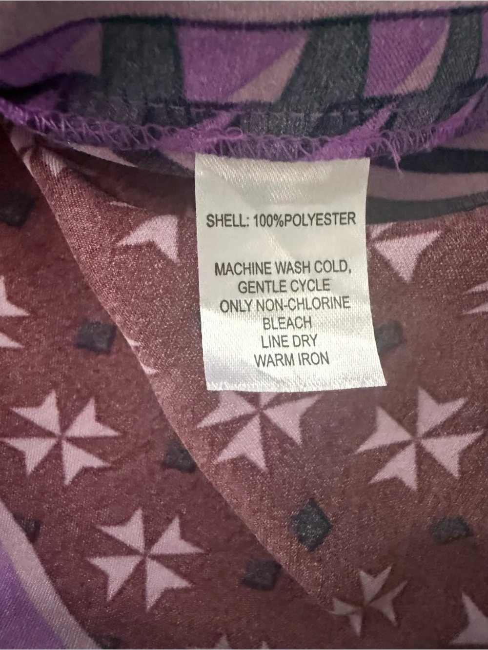 NWT House of Harlow 1960 Purple Mixed Print Cropped Blouse Small Satin Geometric